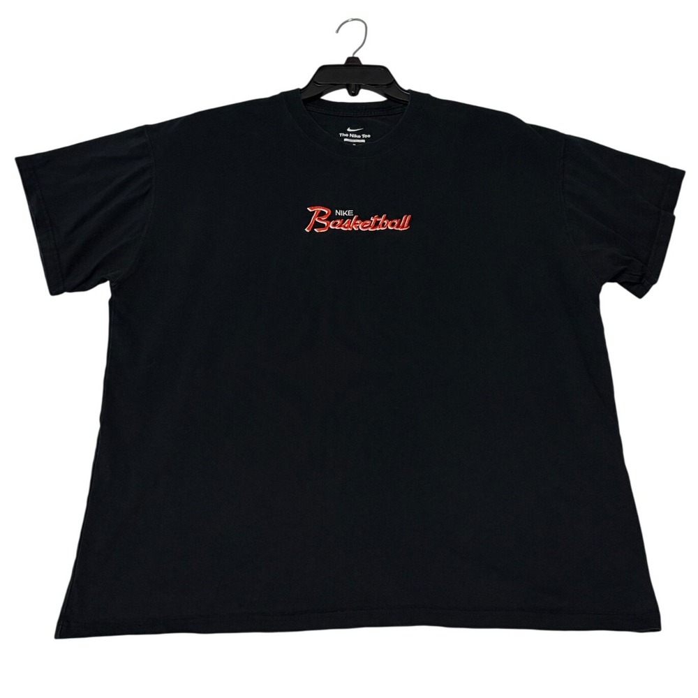 Nike Basketball Loose Fit Graphic T-Shirt Mens XL Black Short Sleeve Cotton 0108